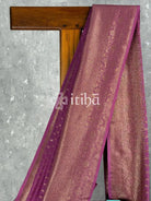 SEMI GEORGETTE ANTIQUE ZARI BANARASI SAREE