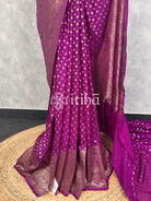 SEMI GEORGETTE ANTIQUE ZARI BANARASI SAREE