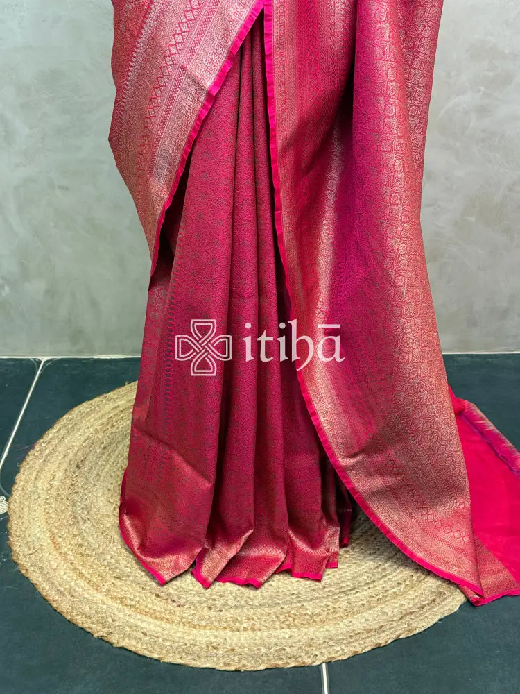 SEMI KATAN ANTIQUE ZARI BANARASI SAREE
