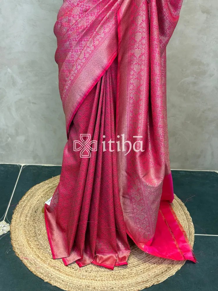SEMI KATAN ANTIQUE ZARI BANARASI SAREE