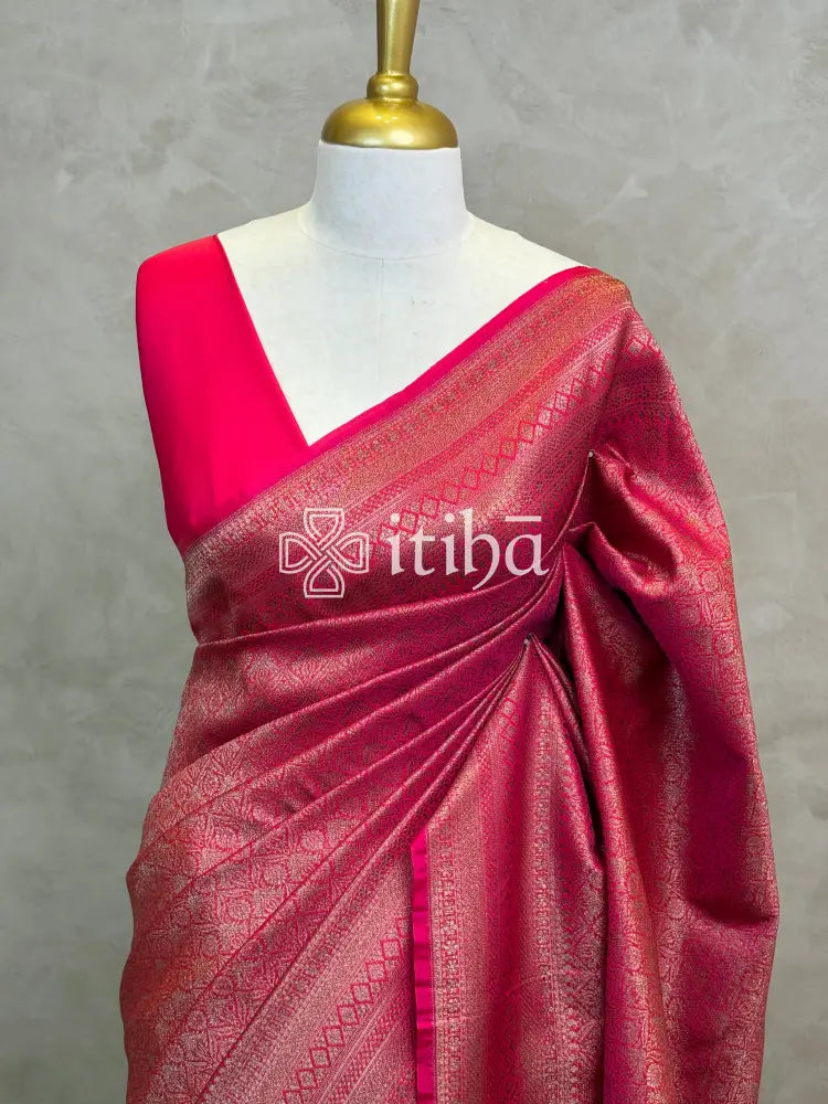 SEMI KATAN ANTIQUE ZARI BANARASI SAREE