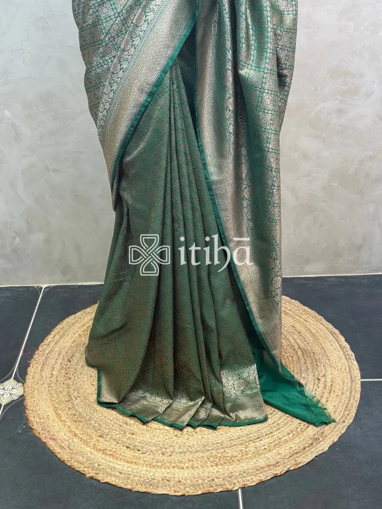 SEMI KATAN ANTIQUE ZARI BANARASI SAREE