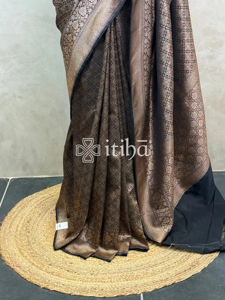 SEMI KATAN ANTIQUE ZARI BANARASI SAREE