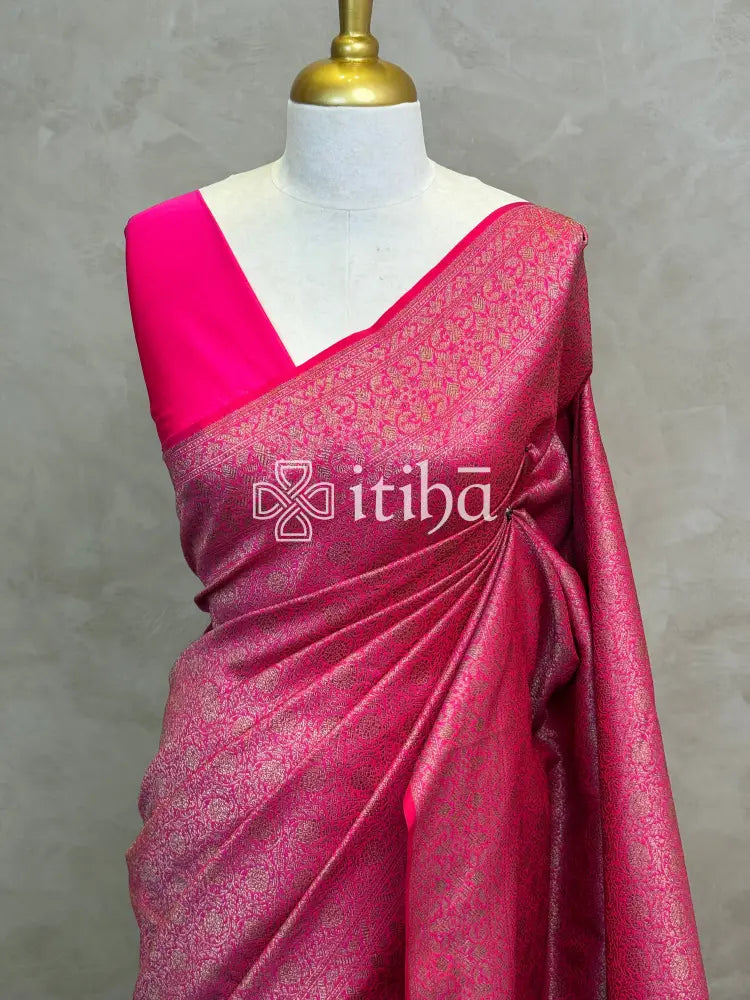 SEMI KATAN ANTIQUE ZARI BANARASI SAREE