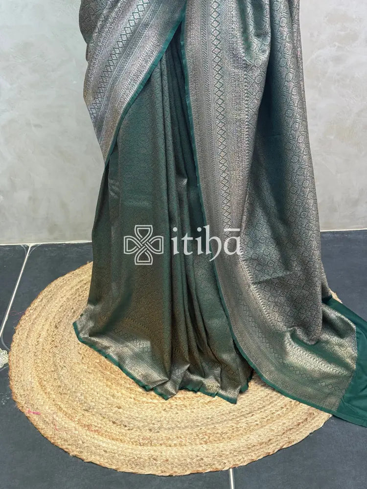 SEMI KATAN ANTIQUE ZARI BANARASI SAREE