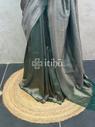 SEMI KATAN ANTIQUE ZARI BANARASI SAREE