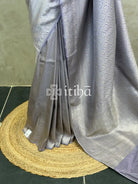 SEMI KATAN WATER ZARI BROCADE BANARASI SAREE - LAVENDER