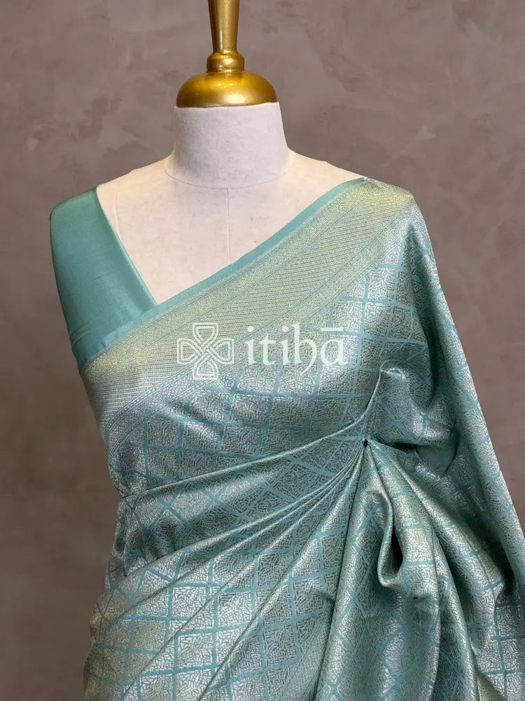 SEMI KATAN WATER ZARI BROCADE BANARASI SAREE