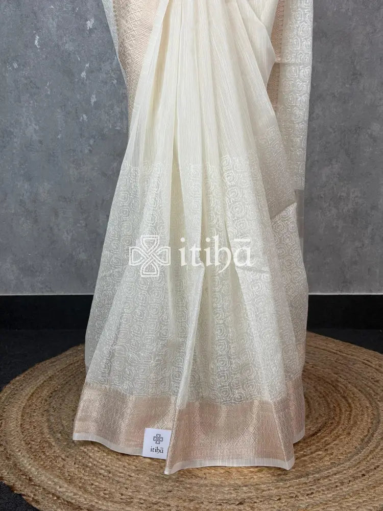 SEMI KOTA EMBROIDERY BANARASI SAREE