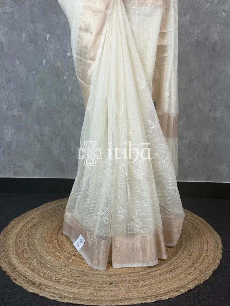SEMI KOTA EMBROIDERY BANARASI SAREE