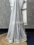 SEMI LINEN PRINTED SAREE