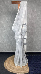 SEMI LINEN PRINTED SAREE