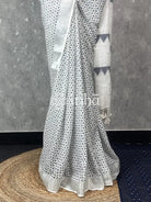 SEMI LINEN PRINTED SAREE
