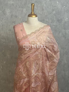 SEMI ORGANZA EMBROIDERY SAREE