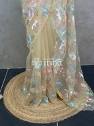 SEMI ORGANZA EMBROIDERY SAREE