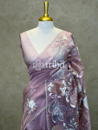 SEMI ORGANZA EMBROIDERY SAREE