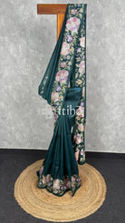 SEMI ORGANZA EMBROIDERY SAREE