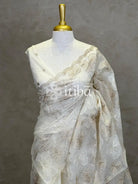 SEMI ORGANZA EMBROIDERY SAREE