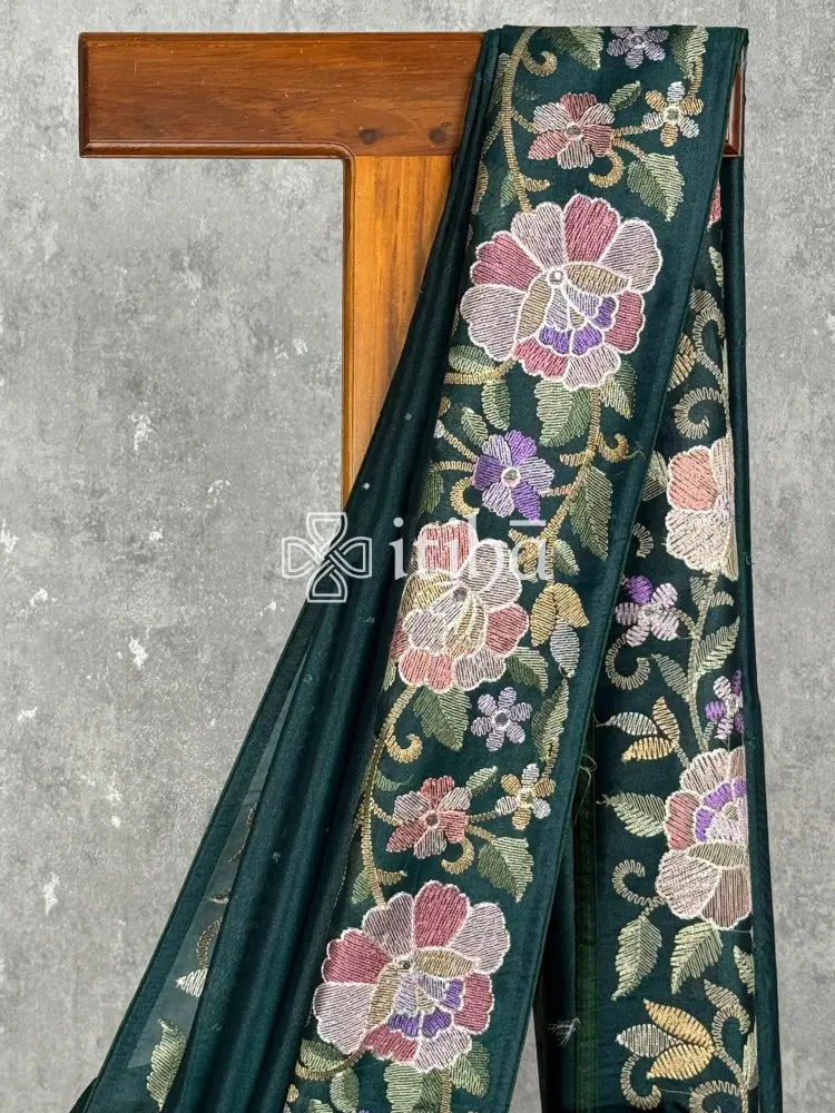 SEMI ORGANZA EMBROIDERY SAREE
