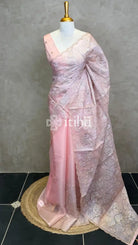SEMI ORGANZA EMBROIDERY SAREE