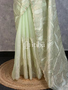 SEMI ORGANZA EMBROIDERY SAREE