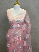 SEMI ORGANZA EMBROIDERY SAREE