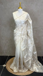 SEMI ORGANZA EMBROIDERY SAREE