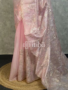 SEMI ORGANZA EMBROIDERY SAREE