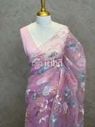 SEMI ORGANZA EMBROIDERY SAREE