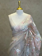 SEMI ORGANZA EMBROIDERY SAREE