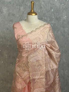 SEMI ORGANZA EMBROIDERY SAREE