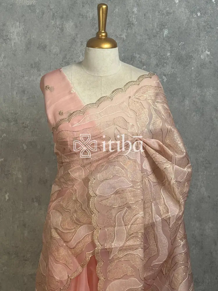 SEMI ORGANZA EMBROIDERY SAREE