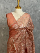 SEMI ORGANZA EMBROIDERY SAREE