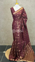 SEMI SILK BANARASI SAREE - MAROON