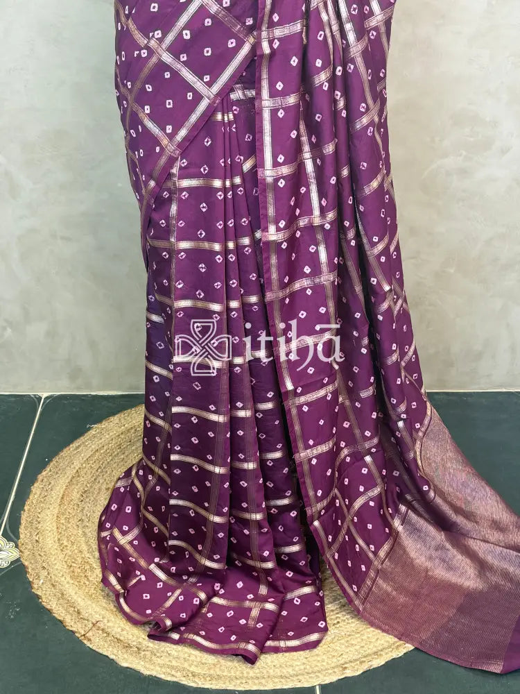 SEMI SILK CHARCHOLA BHANDHINI SAREE