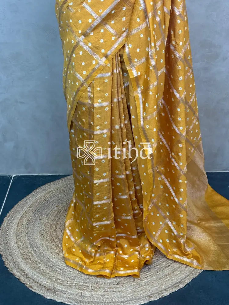 SEMI SILK CHARCHOLA BHANDHINI SAREE