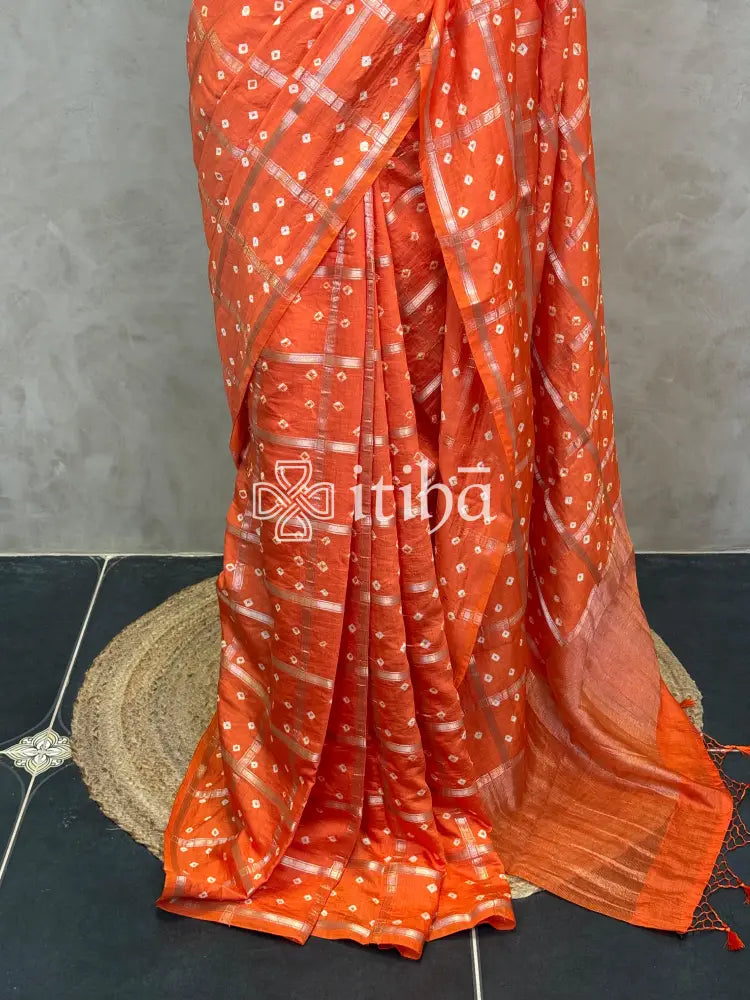 SEMI SILK CHARCHOLA BHANDHINI SAREE