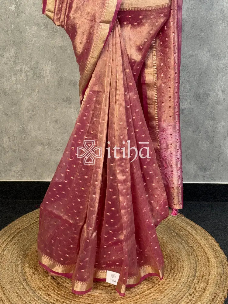 SEMI TISSUE ORGANZA BANARASI SAREE