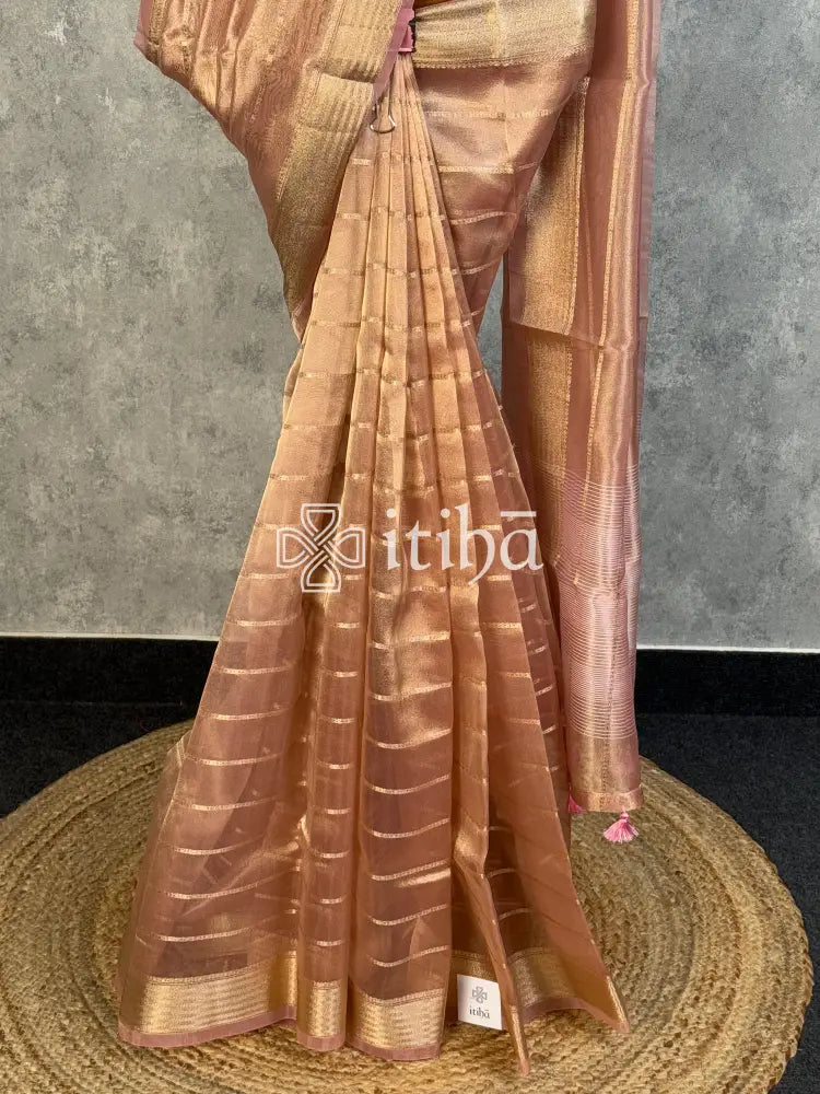 SEMI TISSUE ORGANZA BANARASI SAREE