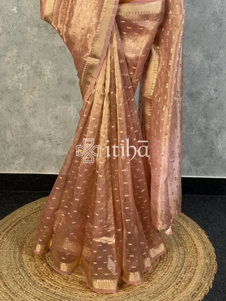 SEMI TISSUE ORGANZA BANARASI SAREE