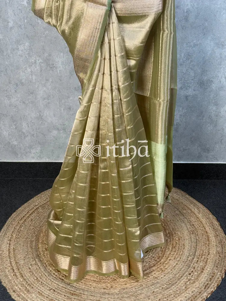 SEMI TISSUE ORGANZA BANARASI SAREE