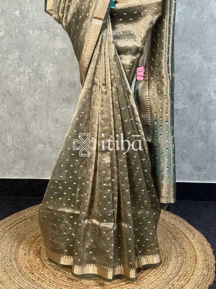 SEMI TISSUE ORGANZA BANARASI SAREE