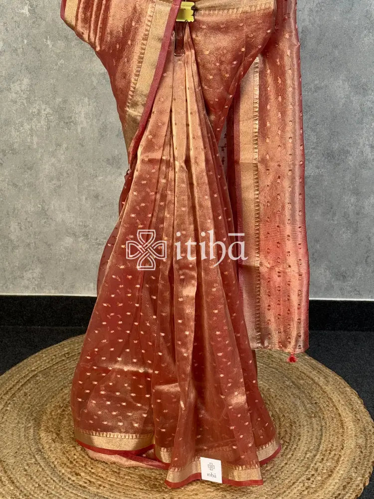 SEMI TISSUE ORGANZA BANARASI SAREE