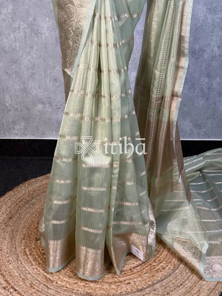 SEMI TISSUE ORGANZA BANARASI SAREE