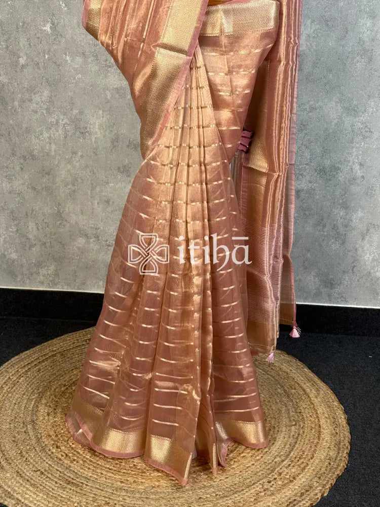 SEMI TISSUE ORGANZA BANARASI SAREE