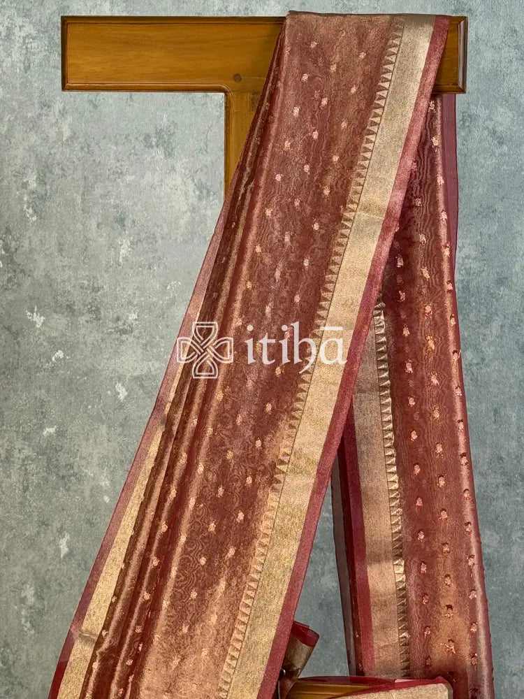 SEMI TISSUE ORGANZA BANARASI SAREE