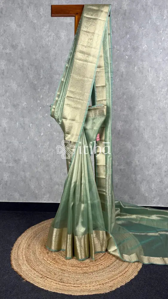 SEMI TISSUE ORGANZA BANARASI SAREE