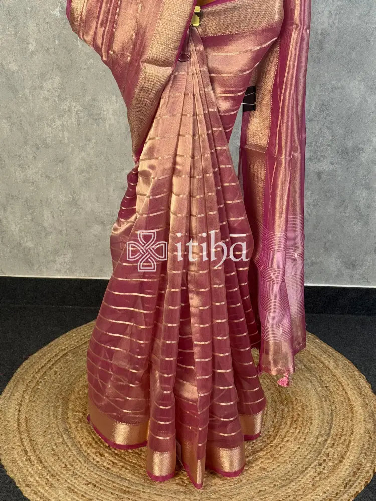 SEMI TISSUE ORGANZA BANARASI SAREE