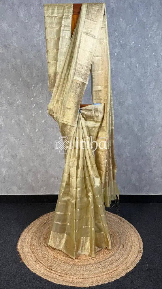 SEMI TISSUE ORGANZA BANARASI SAREE