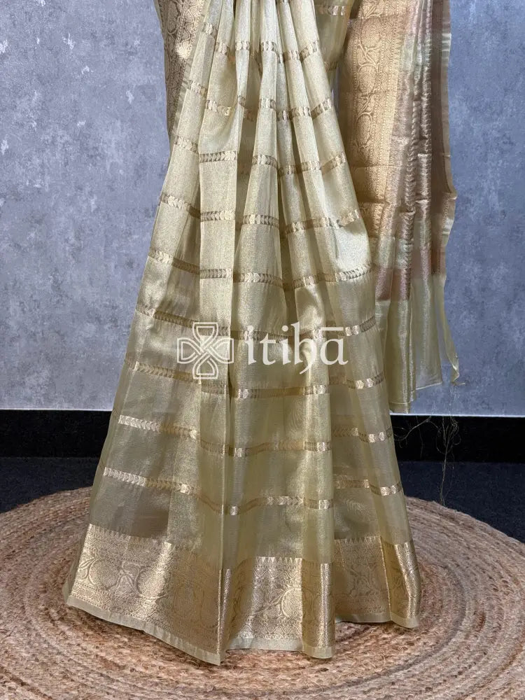 SEMI TISSUE ORGANZA BANARASI SAREE